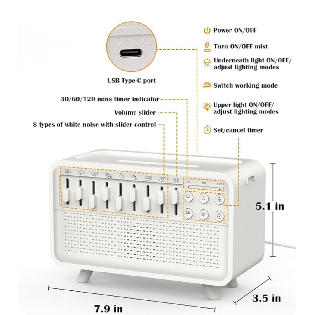 White Noise Humidifier Sleep Notes™